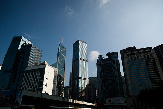 High rise buildings are seen in the financial district of Hong Kong (AFP Photo / Philippe Lopez)