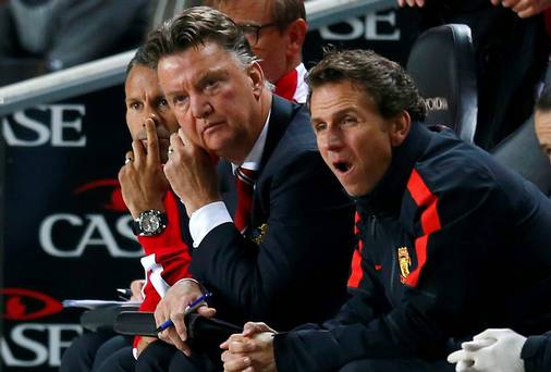 Louis van Gaal’s season reached a low point against MK Dons when the League One side beat Manchester United. REUTERS/Eddie Keogh
