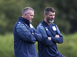 FILE - NOVEMBER 28: Roy Keane has left his role as assistant manager at Aston Villa to focus on his position as assistant manager for the Republic of Ireland. wBIRMINGHAM, ENGLAND - JULY 07: Paul Lambert manager of Aston Villa watches on with assistant manager Roy Keane during a Aston Villa training session at the club's training ground at Bodymoor Heath on July 07, 2014 in Birmingham, England. (Photo by Neville Williams/Aston Villa FC via Getty Images)