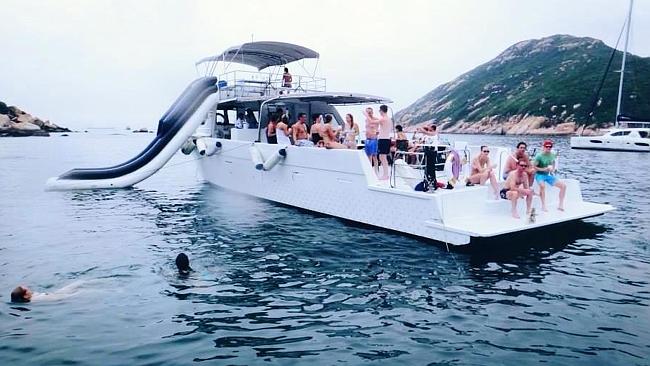 Hong Kong’s party boats, known colloquially as ‘junks’. Photo: Alex Oxford