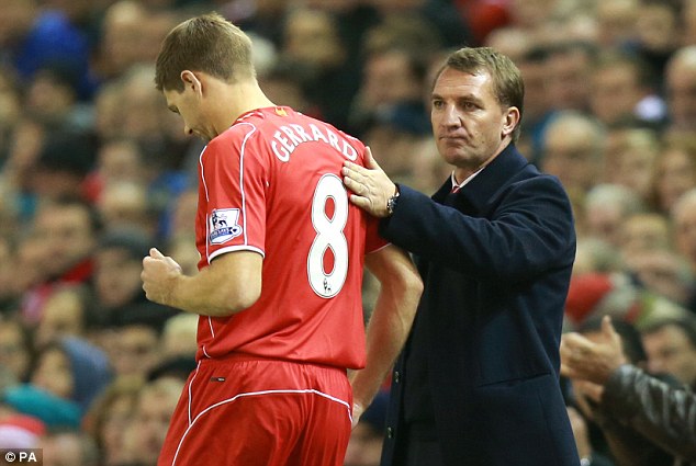 Liverpool boss Brendan Rodgers brought Gerrard on for the final fifteen minutes as the Reds won late on