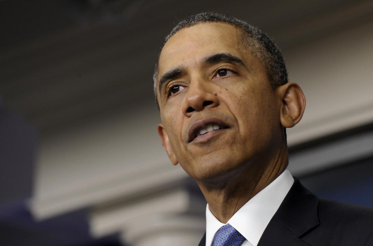 President Barack Obama speaks about Ukraine, Monday, March 17, 2014, in the James Brady Press Briefing Room at the White House in Washington. The president imposed sanctions against Russian officials, including advisers to President Vladimir Putin, for their support of Crimea's vote to secede from Ukraine. (AP Photo/Susan Walsh)