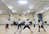 Fencing practice at Twin Peaks Charter Academy Tuesday.