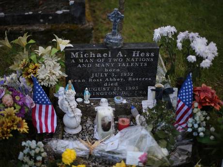 The grave of Michael Hess, nurtured son of Philomena Lee. Her story was made into a film