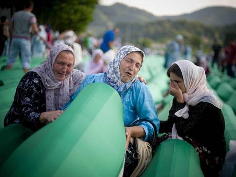 Painful memories: women mourn victims of the Srebrenica massacre
