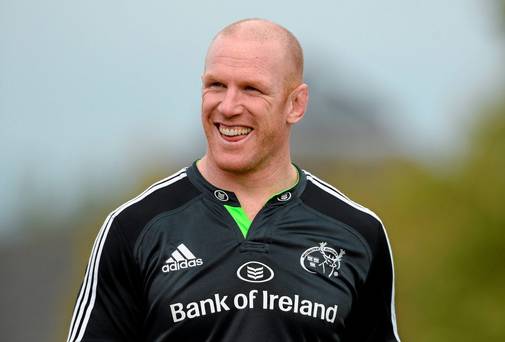 Munster's Paul O'Connell during squad training ahead of their Champions Cup game against Sale Sharks