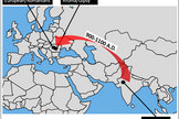 Roma migration path on map