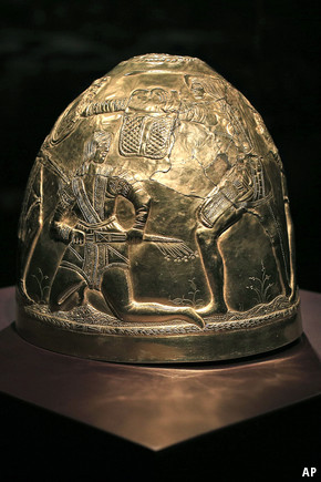 Scythian gold helmet