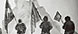Photograph of the Robert Peary Sledge Party Posing with Flags at the North Pole, 04/07/1909 (detail)