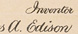 Thomas Edison's Patent Application for the Light Bulb (detail)