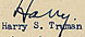 Letter from Harry S. Truman to Mrs. George P. Wallace, 04/12/1945  (detail)